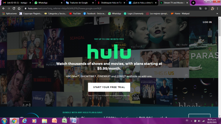 Enter the Official Hulu Site